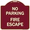 Signmission No Parking Fire Escape Heavy-Gauge Aluminum Architectural Sign, 18" x 18", BU-1818-23743 A-DES-BU-1818-23743 - alternate 1